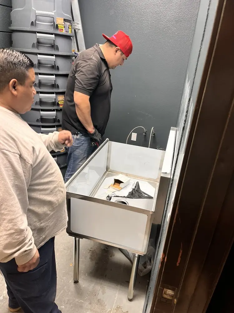 Commercial plumbing and sink installation in Elkview